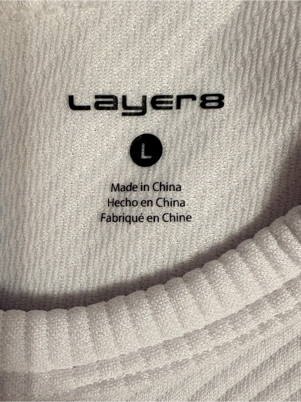 Girl's White Ribbed Tank Top - Picture 2 of 2